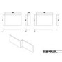 GRADE A1 - Dark Grey L Shape Front Bath Panel - Pendle