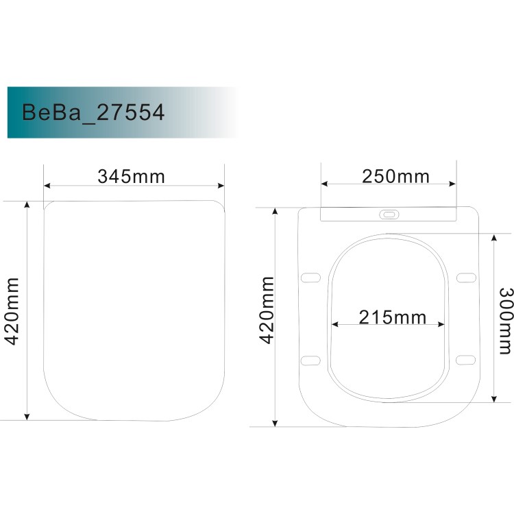 GRADE A1 - Boston Soft Close Seat and Cover