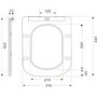 ALMOST PERFECT - White Square Soft Close Toilet Seat with Quick Release - Boston