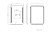 Rectangular Brass LED Bathroom Mirror with Demister 600 x 800mm - Lepus 