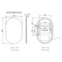 Oval Backlit Heated Bathroom Mirror with Lights 500 x 800mm - Irena