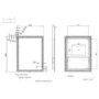 ONLY OPENED - Rectangular Double Border LED Bathroom Mirror with Demister 600x800mm -Antila