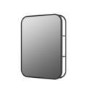 Rectangular Black Industrial Bathroom Mirror with Shelf 600x800mm -Lyra