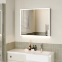 BeBa_27591 Double Door Chrome Bathroom Mirror Cabinet with Lights Bluetooth Speaker & Demister 800 x 700mm - Ursa