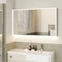 Triple Door Chrome Bathroom Mirror Cabinet with Lights Bluetooth Speaker & Demister 1200 x 700mm - Ursa