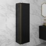 GRADE A1 - Black Wall Mounted Tall Bathroom Cabinet 420mm - Roxbi