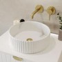 GRADE A1 - Round Small Countertop Basin Fluted 360mm - Oregon