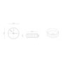 GRADE A1 - Round Small Countertop Basin Fluted 360mm - Oregon