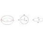 Marble Effect Black Round Countertop Basin 390mm - Lorano