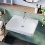 GRADE A1 - Square Wall Hung Basin 600mm - Andros