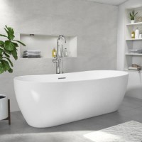 GRADE A1 - Freestanding Double Ended Solid Surface Bath 1700 x 750mm - Parma