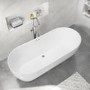 GRADE A1 - Freestanding Double Ended Solid Surface Bath 1700 x 750mm - Parma