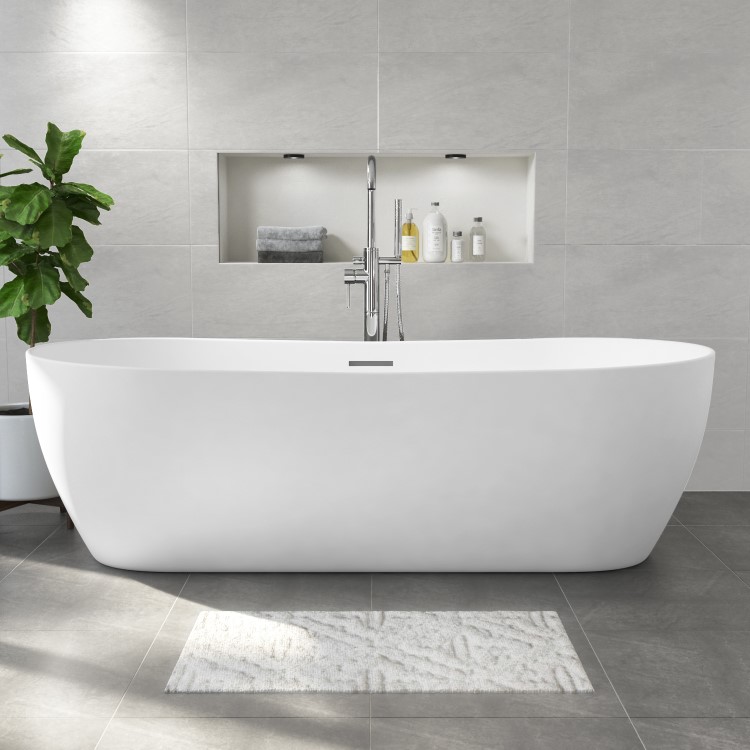 Freestanding Double Ended Solid Surface Bath 1800 x 800mm - Parma