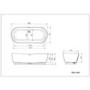 Freestanding Double Ended Solid Surface Bath 1800 x 800mm - Parma