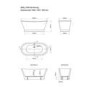 Freestanding Double Ended Roll Top Bath 1690 x 800mm - Helmsley