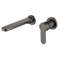 Wall Mounted Grey Basin Mixer Tap - Zorah Wall Mounted Grey Basin Mixer Tap - Zorah