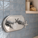 BeBa_27709 Chrome Traditional 1 Outlet Concealed Thermostatic Shower Valve with Dual Contol- Camden