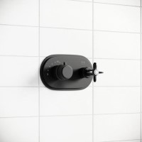GRADE A1 - Black Concealed Thermostatic Shower Valve 1 Outlet - Camden