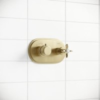 GRADE A1 - Camden Concealed Thermostatic Shower Valve 1 Outlet - Brushed Brass