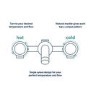 Grade A1 - Marble Chrome Wall Mounted Bath and Wall Mounted Basin Tap Set - Lorano