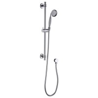 Chrome Traditional Round Adjustable Height Slide Rail Kit with Hand Shower - Camden Chrome Traditional Round Adjustable Height Slide Rail Kit with Hand Shower - Camden