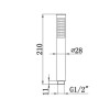 GRADE A1 - Gunmetal Bath Shower Mixer Tap - Axel 
