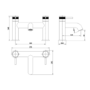GRADE A1 - Gunmetal Bath Mixer Tap - Axel
