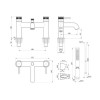 Chrome Bath Shower Mixer Tap - Axel