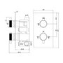 GRADE A1 - Axel Concealed Shower Valve - 2 Outlet - Chrome