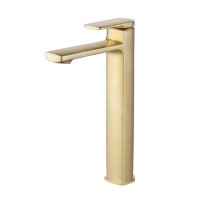 Brushed Brass Tall Mono Basin Mixer Tap - Meko Brushed Brass Tall Mono Basin Mixer Tap - Meko
