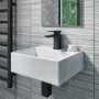 GRADE A1 - Cloakroom Basin Mixer - Zana Range Matt Black