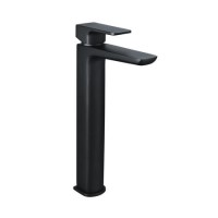 Black Tall Mono Basin Mixer Tap  - Zana Black Tall Mono Basin Mixer Tap  - Zana