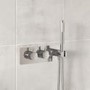 Chrome 2 Outlet Concealed Thermostatic Shower Valve with Hand Shower - Flow