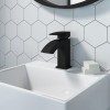 Black Cloakroom Mono Basin Mixer Tap - Wave