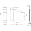 Black Mono Basin Mixer Tap - Wave