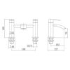 Black Bath Mixer Tap - Wave