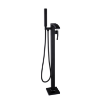 ONLY OPENED - Black Freestanding Bath Shower Mixer Tap - Wave