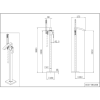 Black Freestanding Bath Shower Mixer Tap - Wave