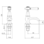 Chrome Traditional Basin Pillar Taps & Bath Filler Tap Pack - Helston
