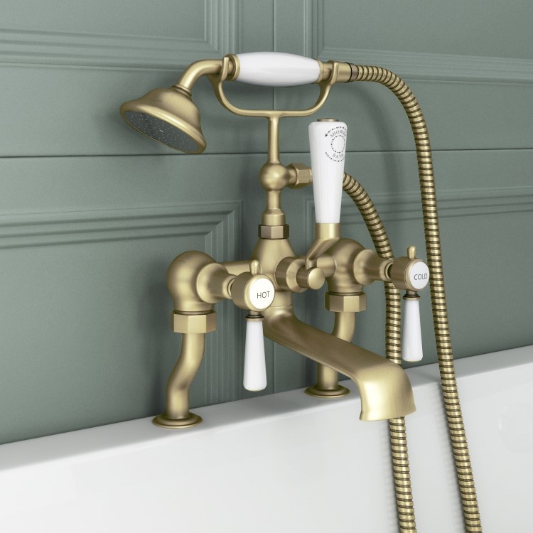 ONLY OPENED - Gold Bath Shower Mixer Tap - Helston