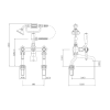 GRADE A1 - Gold Bath Shower Mixer Tap - Helston