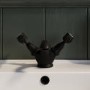 GRADE A1 - Black Basin Mixer Tap - Helston