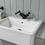 GRADE A1 - Black Basin Mixer Tap - Helston