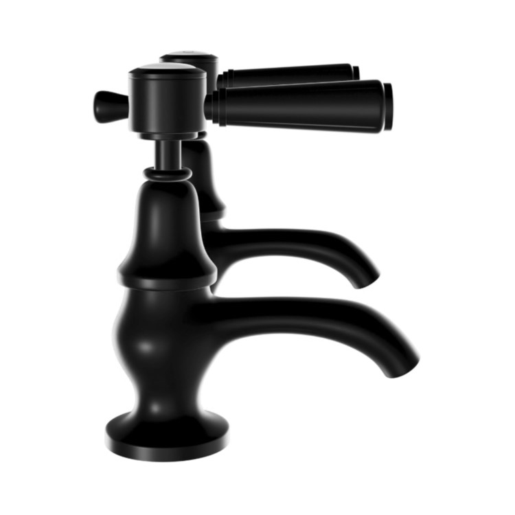 Black Basin Pillar Taps - Helston
