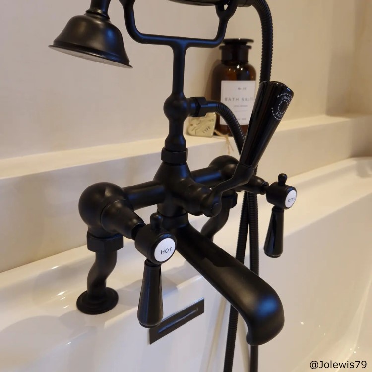 ONLY OPENED - Black Bath Shower Mixer Tap - Helston