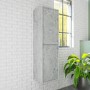 GRADE A1 - Stone Effect Wall Mounted Tall Bathroom Cabinet 400mm - Arragon