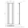 Black Vertical Single Panel Radiator with Mirror 1800 x 600mm - Tanami