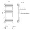 Black Towel Radiator 800 x 450mm - Tundra
