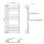 Black Towel Radiator 800 x 450mm - Tundra