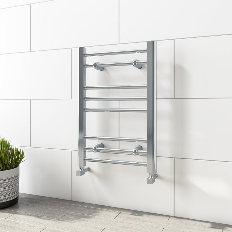 GRADE A1 - Chrome Heated Towel Rail Radiator 650 x 400mm - Sahara
